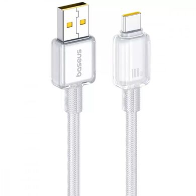 Кабель Baseus Crystal USB to Type-C (100W, 2m) E0427901 - White