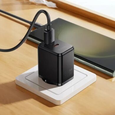 Мережевий зарядний пристрій Hoco C157A PD30W+QC3.0 + кабель USB to Type-C - Black