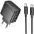 Сетевое зарядное устройство Hoco CS63A Bright PD65W (USB + Type-C) + кабель Type-C to Type-C - Black