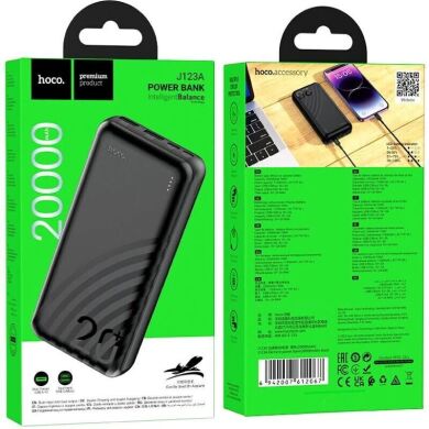 Внешний аккумулятор Hoco J123A 12W (20000mAh) - Black