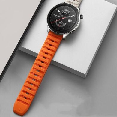 Ремешок Deexe Dot Texture для часов с шириной крепления 22 мм - Orange / Starlight