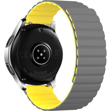 Ремешок ArmorStandart MagLink для часов с шириной крепления 22 мм - Grey / Yellow