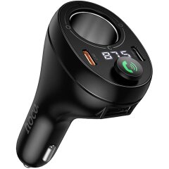 FM модулятор Hoco E88 PD20W + QC3.0 (2Type-C + USB) - Black