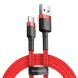 Кабель Baseus Cafule USB to Type-C (3A, 2m) CATKLF-C09 - Black / Red. Фото 1 из 18