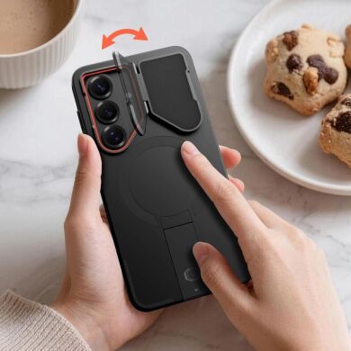 Захисний чохол Tech-Protect Kevlar Aura MagSafe для Samsung Galaxy S26 (S942) - Black / Orange