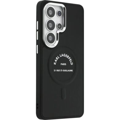 Защитный чехол Karl Lagerfeld Embossed Ring RSG Logo MagSafe для Samsung Galaxy S26 Ultra (S948) KLHMS26LPSKRSGEK - Black