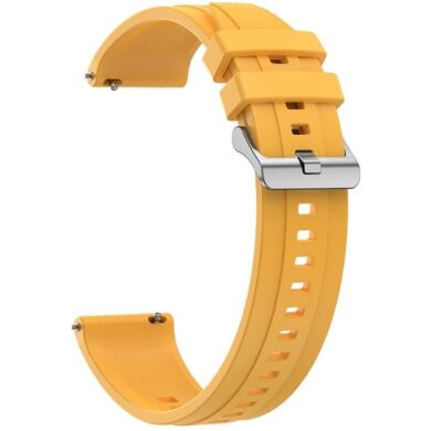 Ремешок Deexe Silicone Band для часов с шириной крепления 18 мм - Dark Yellow
