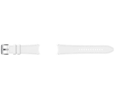 Оригинальный кожаный ремешок Hybrid Band (Size M/L) для Samsung Galaxy Watch 4 / 4 Classic / 5 / 5 Pro / 6 / 6 Classic (ET-SHR89LWEGRU) - White