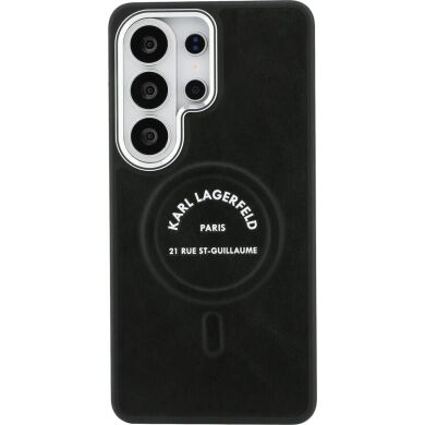 Защитный чехол Karl Lagerfeld Embossed Ring RSG Logo MagSafe для Samsung Galaxy S26 Ultra (S948) KLHMS26LPSKRSGEK - Black