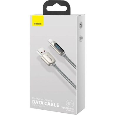 Кабель Baseus Display Fast Charging Type-C (40W, 1m) CATSK-0S - Silver