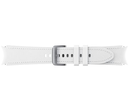 Оригинальный кожаный ремешок Hybrid Band (Size M/L) для Samsung Galaxy Watch 4 / 4 Classic / 5 / 5 Pro / 6 / 6 Classic (ET-SHR89LWEGRU) - White