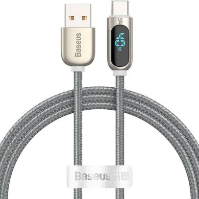 Кабель Baseus Display Fast Charging Type-C (40W, 1m) CATSK-0S - Silver