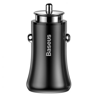 Автомобильное зарядное устройство BASEUS Gentleman 4.8A Dual-USB Car Charger (CCALL-GB01) - Black