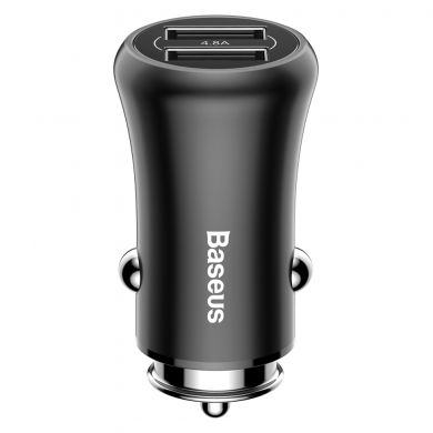 Автомобильное зарядное устройство BASEUS Gentleman 4.8A Dual-USB Car Charger (CCALL-GB01) - Black