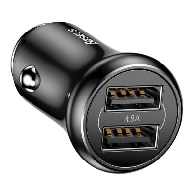 Автомобильное зарядное устройство BASEUS Gentleman 4.8A Dual-USB Car Charger (CCALL-GB01) - Black