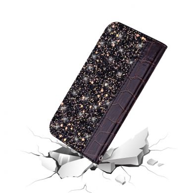 Чехол Deexe Glittery Crocodile для Samsung Galaxy A7 2018 (A750) - Black