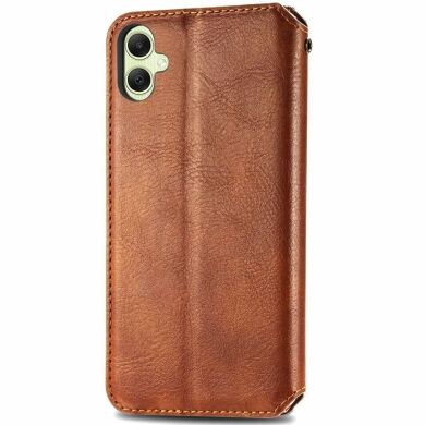 Чехол Deexe Rhombus Wallet для Samsung Galaxy A05 (A055) - Brown