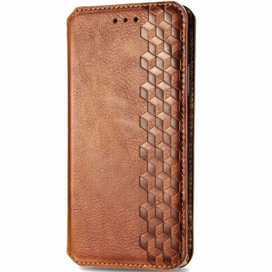 Чехол Deexe Rhombus Wallet для Samsung Galaxy A05 (A055) - Brown