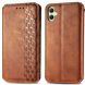 Чехол Deexe Rhombus Wallet для Samsung Galaxy A05 (A055) - Brown. Фото 1 из 6