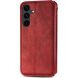 Чохол Deexe Rhombus Wallet для Samsung Galaxy S26 FE - Red