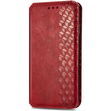 Чохол Deexe Rhombus Wallet для Samsung Galaxy S26 FE - Red