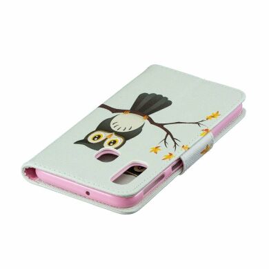 Чохол-книжка Deexe Color Wallet для Samsung Galaxy A40 (А405) - An Owl Standing on Branch