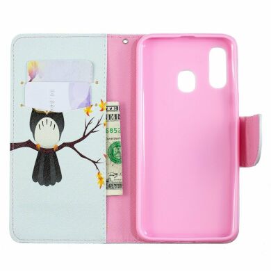 Чохол-книжка Deexe Color Wallet для Samsung Galaxy A40 (А405) - An Owl Standing on Branch