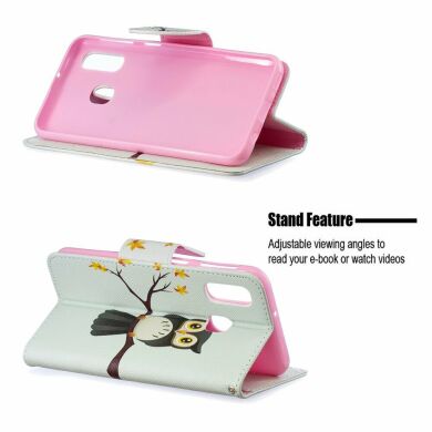 Чохол-книжка Deexe Color Wallet для Samsung Galaxy A40 (А405) - An Owl Standing on Branch