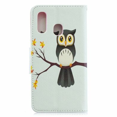 Чохол-книжка Deexe Color Wallet для Samsung Galaxy A40 (А405) - An Owl Standing on Branch