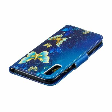 Чехол-книжка Deexe Color Wallet для Samsung Galaxy A50 (A505) / A30s (A307) / A50s (A507) - Blue Butterflies