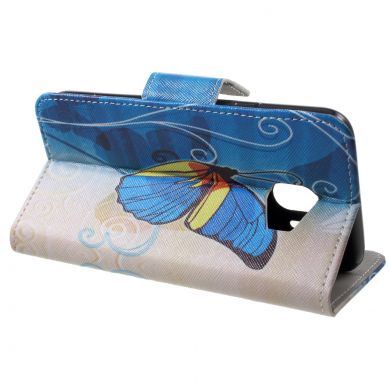 Чехол-книжка Deexe Color Wallet для Samsung Galaxy J4 2018 (J400) - Blue Butterfly