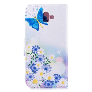 Чехол-книжка Deexe Color Wallet для Samsung Galaxy J6+ (J610) - Butterfly and Flower