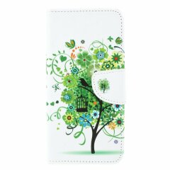 Чохол-книжка Deexe Color Wallet для Samsung Galaxy M20 (M205) - Green Flower Tree
