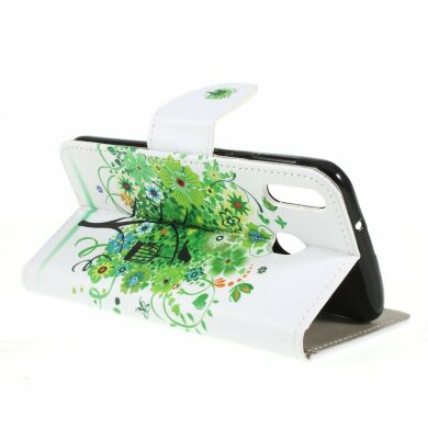 Чохол-книжка Deexe Color Wallet для Samsung Galaxy M20 (M205) - Green Flower Tree