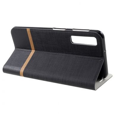 Чехол-книжка Deexe Lines Texture для Samsung Galaxy A7 2018 (A750) - Black