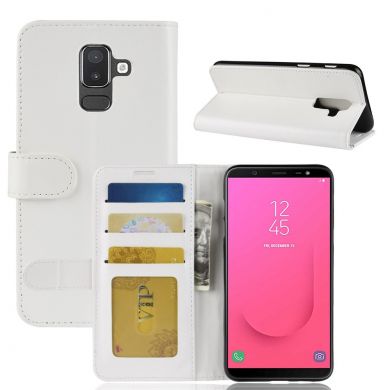 Чехол-книжка Deexe Wallet Style для Samsung Galaxy J8 2018 (J810) - White