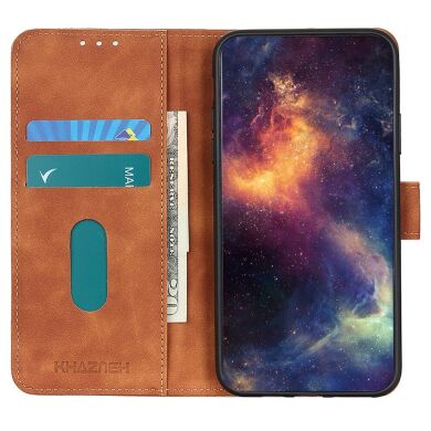 Чехол-книжка KHAZNEH Retro Wallet для Samsung Galaxy A73 - Brown