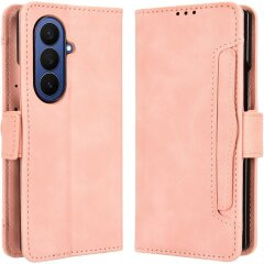 Чехол-книжка с карманами Deexe Wallet Stand (FF) для Samsung Galaxy Fold 8 Ultra - Pink