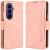Чехол-книжка с карманами Deexe Wallet Stand (FF) для Samsung Galaxy Fold 8 Ultra - Pink