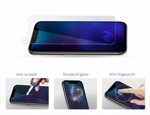 Комплект захисних стекол 3 в 1 2E Clear Glass для Samsung Galaxy M30s (M307)