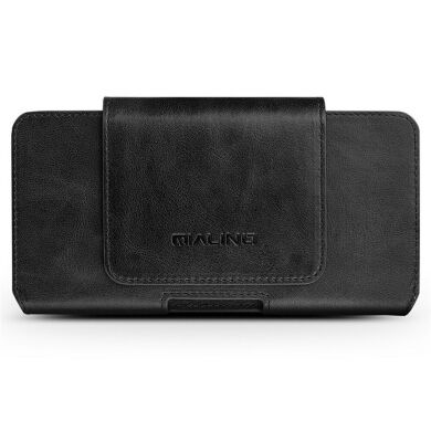 Шкіряний чохол QIALINO Leather Case для смартфонів діагоналлю до 6.9 дюймів - Black