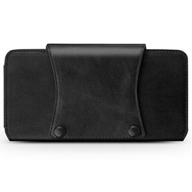 Шкіряний чохол QIALINO Leather Case для смартфонів діагоналлю до 6.9 дюймів - Black