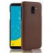 Пластиковый чехол Deexe Croco Style для Samsung Galaxy J6 2018 (J600) - Brown. Фото 1 из 6