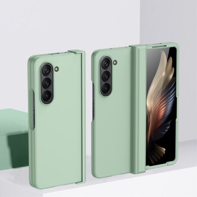 Пластиковый чехол Deexe Hinge Case для Samsung Galaxy Fold 6 - Light Green