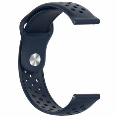 Ремешок Deexe Dot Style для часов с шириной крепления 20мм - Dark Blue