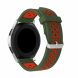 Ремешок Deexe Dual Color для Samsung Galaxy Watch 46mm / Watch 3 45mm / Gear S3 - Army Green / Red. Фото 2 из 5