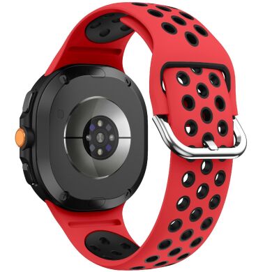 Ремешок Deexe Dual Color для Samsung Galaxy Watch 8 (40/44mm) / 8 Classic - Red / Black