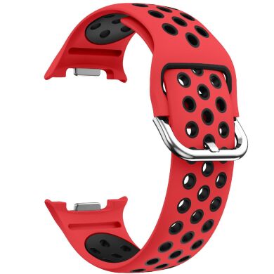 Ремешок Deexe Dual Color для Samsung Galaxy Watch 8 (40/44mm) / 8 Classic - Red / Black