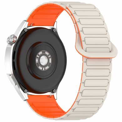 Ремешок Deexe Flexible Fit для часов с шириной крепления 20 мм - Starlight / Orange