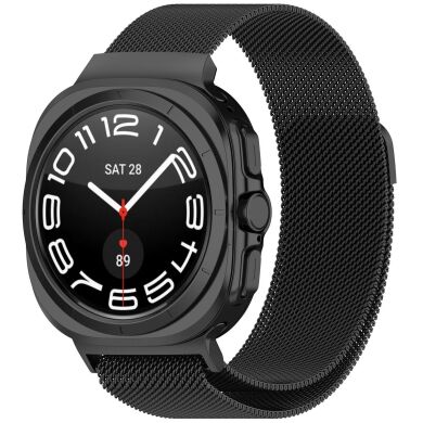 Ремінець Deexe Milanese Loop для Samsung Galaxy Watch Ultra (2025) - Black